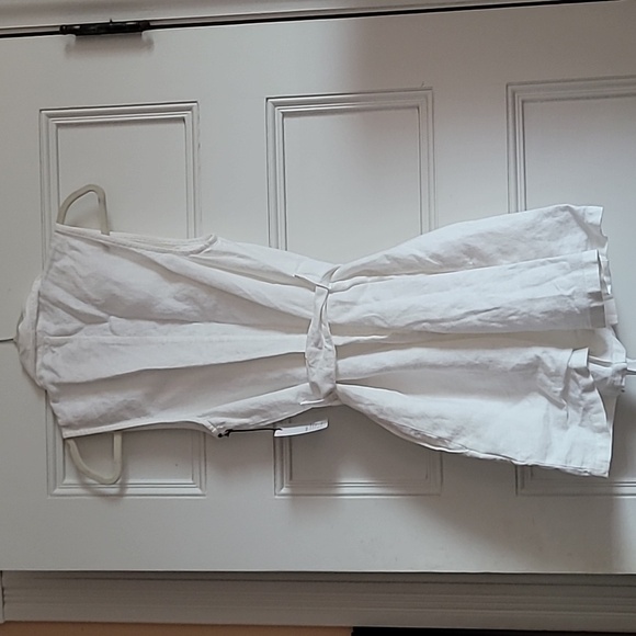 Bella Dahl White Sleeveless Linen Mini Dress / Blazer Dress Sz Medium - Picture 12 of 13